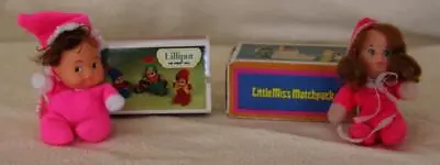 1970s Little Miss Matchpack & Lilliput Teeny Doll In Original Boxes Miniatures • $23.95