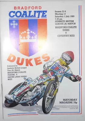 Bradford Dukes V Coventry Bees 1st July 1989 British League (A) Match @ Odsal • £1