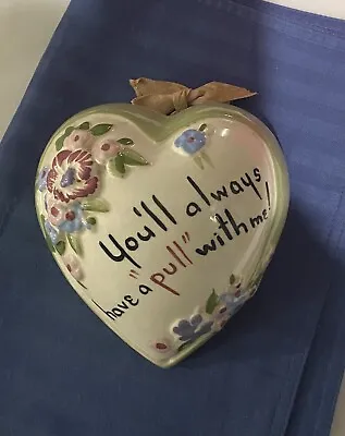 VINTAGE STRING HOLDER WALL HANGING Heart “ You’ll Always Have Pull With Me” • $12