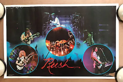 $129.95 • Buy Vintage Original 1970s Rush Collage Music Poster 1976 Rock Memorabilia Concert