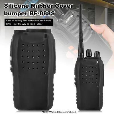 Walkie Talkie Pouch Case Silicone Holder Radio Bag Accessories For Baofeng 888S • £4.58