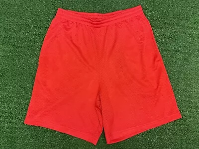 Vintage Mens STARTER Red Athletic Basketball Shorts Size Small W/ Pockets Active • $15