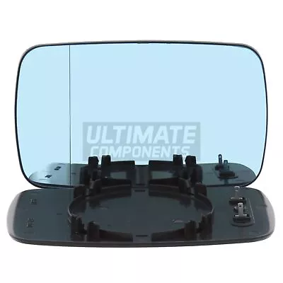 Wing Mirror Glass BMW E36 Saloon 1991-2000 Blue Aspherical Heated Passenger Side • $17.62