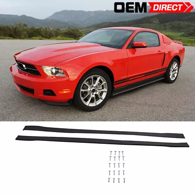 For 10-14 Ford Mustang Side Skirts Extensions Splitters - PP • $82.99