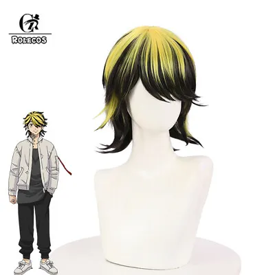 Tokyo Revengers Kazutora Hanemiya Cosplay Wig 30cm Short Mens Halloween Wigs • $18.99