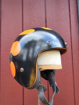 Vintage 60s 70s Motorcycle Racing Helmet  • $99