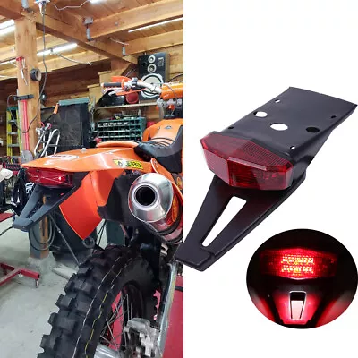 Enduro Dirt Bike LED Rear Fender Brake Tail Light Flowing Turn Signals Indicator • $17.25