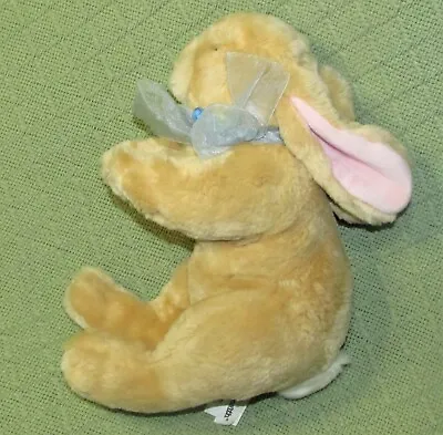 Commonwealth Tan Bunny Plush Rabbit Stuffed Animal Blue Ribbon Floppy Ears 10  • $15