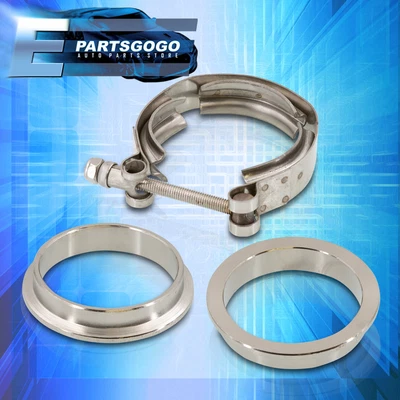 $23.99 • Buy 4  101.6mm Stainless Steel V-Band Turbo Pipes Exhaust Header Flange Clamp Band