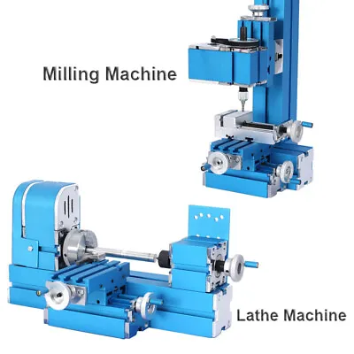 Metal Mini Hobby Turning Lathe Machine Motorized Metalworking DIY Wood Tool UK • £155.99