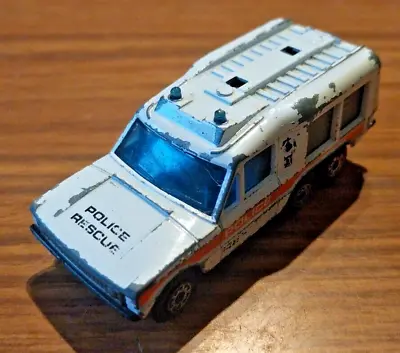 MATCHBOX Diecast MB57 Carmichael Commando Police Rescue Range Rover 1982 White • £2