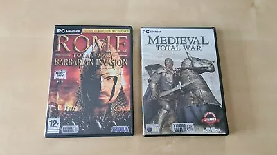 2x Total War PC Games - Rome Barbarian Invasion & Medieval • £4.75