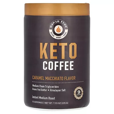 Keto Coffee Caramel Macchiato Instant Medium Roast 7.93 Oz (225 G) • $21.24