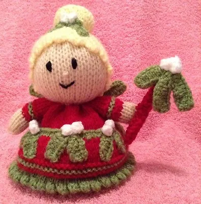 KNITTING PATTERN - Mistletoe The Christmas Fairy Orange Cover Or 15 Cms Toy • £3.25