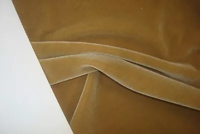 1.38 Yds Plush MOHAIR Velvet Fabric Caramel Toffee Upholstery 55  X 50+  BTP • $69.99