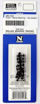 N Scale Roller Bearing Trucks W/Std Wheels W/o Couplers (1 Pair) - MTL #1031 • $3.25