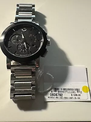 Movado Museum 44mm Stainless Steel Strap With Black Case Men's Wristwatch... • $78