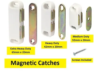£4.95 • Buy DOOR CATCH MAGNETIC  Extra Heavy, Heavy Or Medium Duty Cupboard Cabinet Kitchen