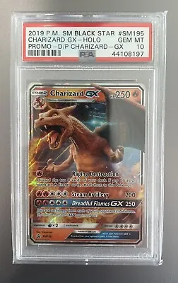 Pokemon Card PSA 10 Gem Mint Charizard GX Black Star Promo 2019 Holo SM195 • $225