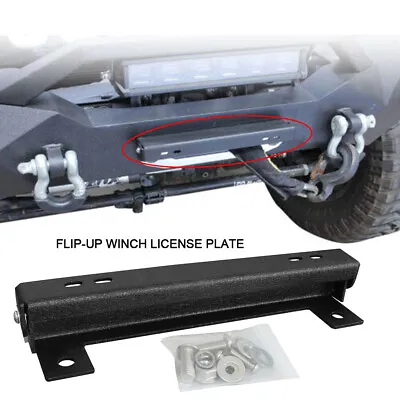 Flip-Up License Plate Holder Winch Roller Fairlead Hinge Bracket Flip Up Mount • $9.99