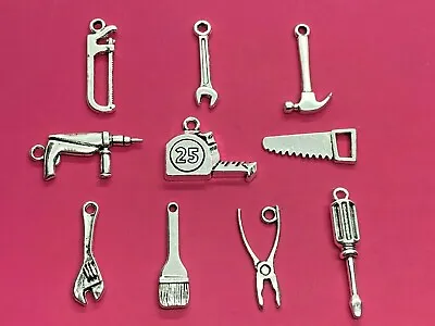 Tibetan Silver DIY/Tools Mixed Charms- 10 Per Pack - Fathers Day • £1.95