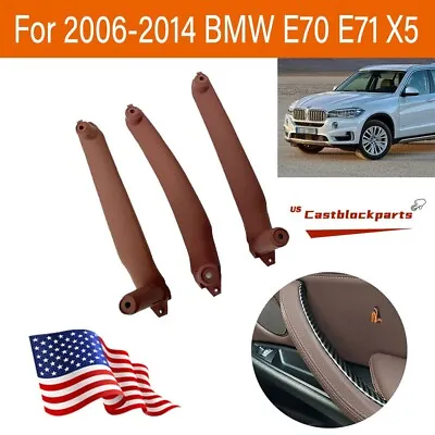$30.38 • Buy For BMW X5 E70 E71 2006-2014 Interior Door Handle 3pcs 51416969407 51416969408
