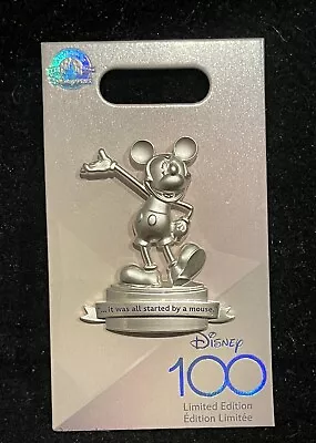 Disney 100 Anniversary Mickey It Was All Started By A Mouse Pin LE 4000 Pin • $89.95