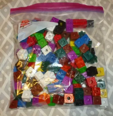 Lot Of 164 Multilink Linking Counting Cubes Snap Blocks Teaching Math EUC • £9