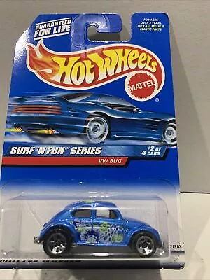 Hot Wheels 1999 VW Bug Blue Surf 'N Fun Series #2/4 Vintage 1998 Sealed Unopened • $16.95