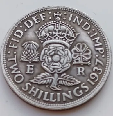 1937 Two Shillings- Edward Vlll Beautifully Silver Plated  Original Size.  • £4.25