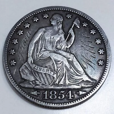 1854-O Seated Liberty Half Dollar Beautiful High Grade Coin Full Liberty • $6.50