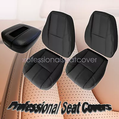 For 2007-2014 Chevy Tahoe Suburban Front Bottom & Top Leather Seat Cover Black • $97.19