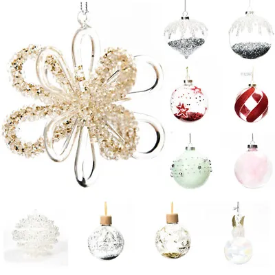 Hanging Christmas Tree Baubles Decor Ball Wedding Party Xmas Fillable Ornaments • $13.95
