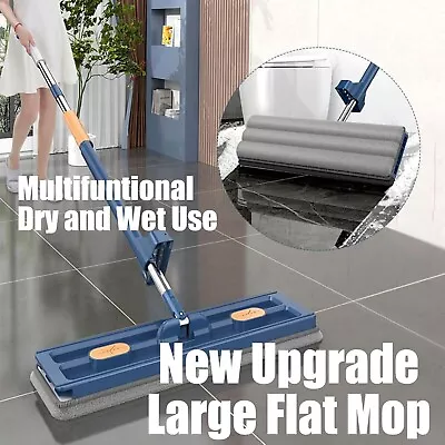 New Style Large Flat Mop 360° Rotating Magic Self Wringing Mop With + 6 Rags • $4.99