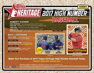 2017 Topps Heritage Singles Pick From List • $0.99