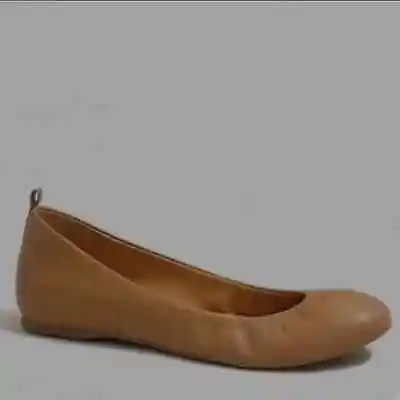 J.Crew Anya Leather Ballet Flats In Burnt Sienna Size 8.5 • $25