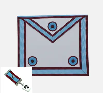 Masonic Mark Member Degree Master Mason Apron + Jewel Lamsbskin *brand New* • £22.79