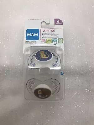 MAM Animal Infant Baby Binky Pacifier Soothie 2pk Cat Llama Unisex 6+ Months NEW • $11.39