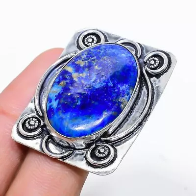 Lapis Lazuli Gemstone Handmade 925 Sterling Silver Jewelry Ring Size 11 E237 • $6.99