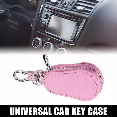 3.31 X2.13  Universal Car Key Fob Case Remote Cover Zipper With Keyring Pink • $9.99