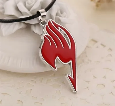 Fairy Tail Symbol Anime Manga Cosplay Chain Necklace Red • £8.63