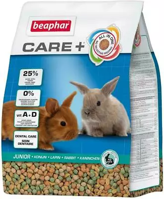 Beaphar Care Plus + Junior Rabbit Food Feed Complete Diet 1.5Kg Omega & Fibre • £11.99