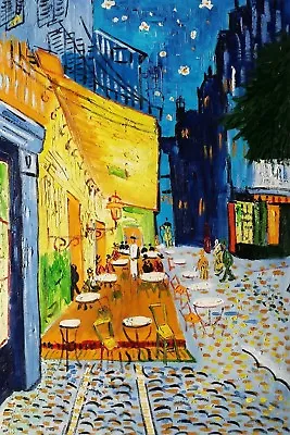  Café   24x36 100%Hand Painted Oil Painting On CanvasReproduction Of Van Gogh • $49.99