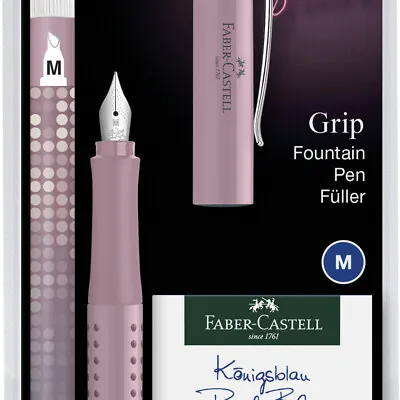 FABER-CASTELL Grip 2010 Fountain Pen Set - Pink - NEW • £20.19
