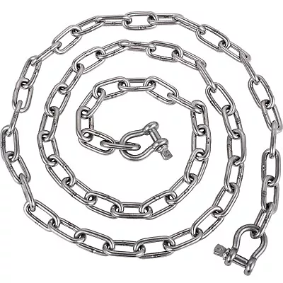 VEVOR 5/16 X6' Boat Anchor Chain Stainless Steel Chain Shackles For Boats • $38.99