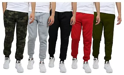 Mens Fleece Track Jogger Pants Sweatpants Running Active Sports Lounge Gym NEW • $14.97