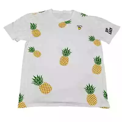 Malibu Rum Shirt Men White Extra Large White Pineapple Cocktail Liquor Adult XL • $15