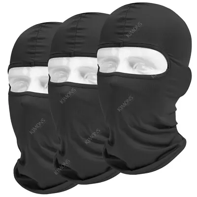 Balaclava 3 Pack - Full Face Ski Mask Lightweight Motorcycle Warmer Hat Lycra • $8.99