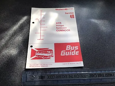 £5 • Buy Western Scottish Bus Group Service 48 Bus Timetable September 1983 Ayr Cumnock