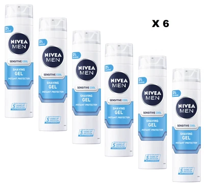  Nivea Men Sensitive Skin / Cool Shaving Gel / 0% Alcohol 200ml • £15.99